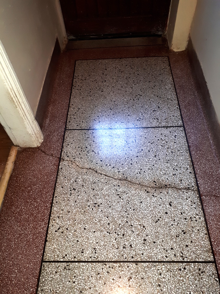 Terrazzo Hallway Floor After Cleaning Dudley