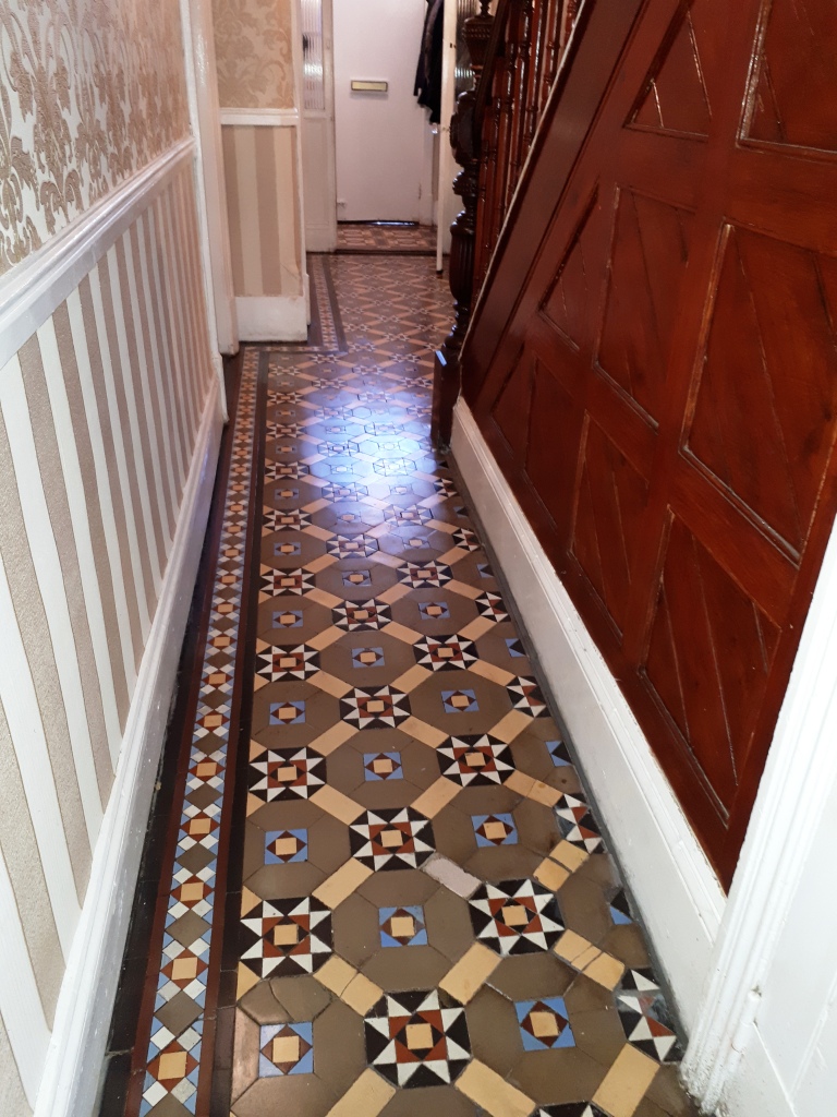 Victorian Tiled Hallway Floor After Cleaning Dudley