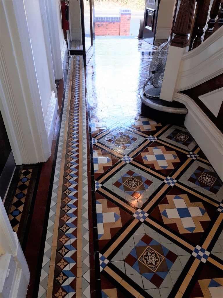 Victorian Tiled Hallway Tipton After Restoration