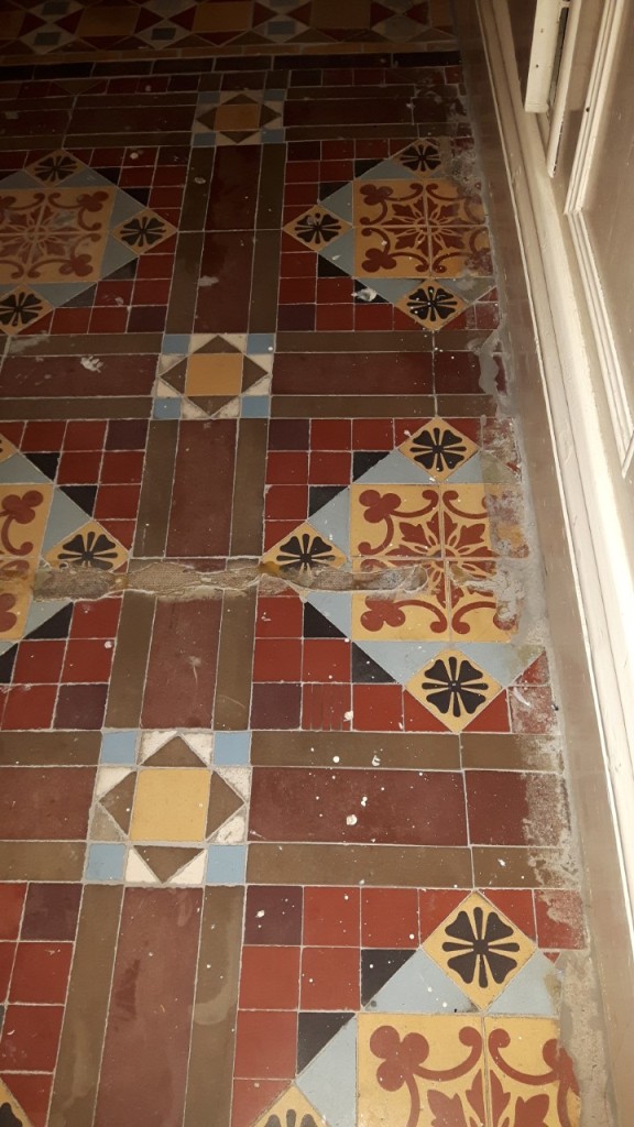 Victorian Tiled Floor Before Renovation Warley