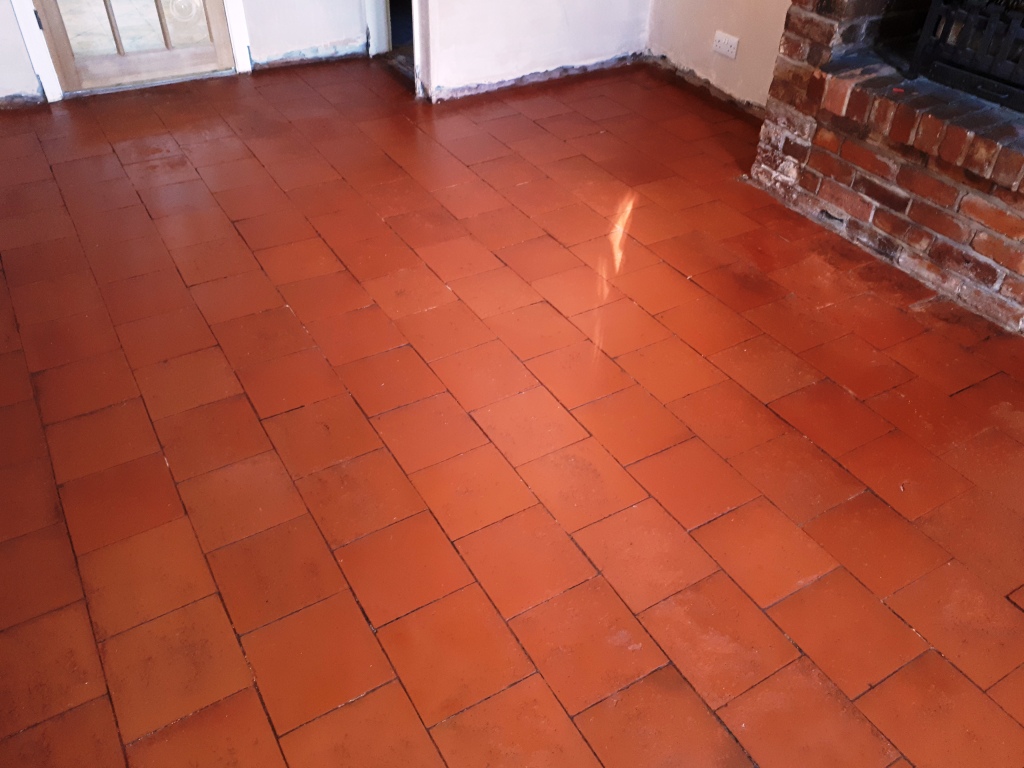 Quarry Tiled Floor After Restoration Rednal