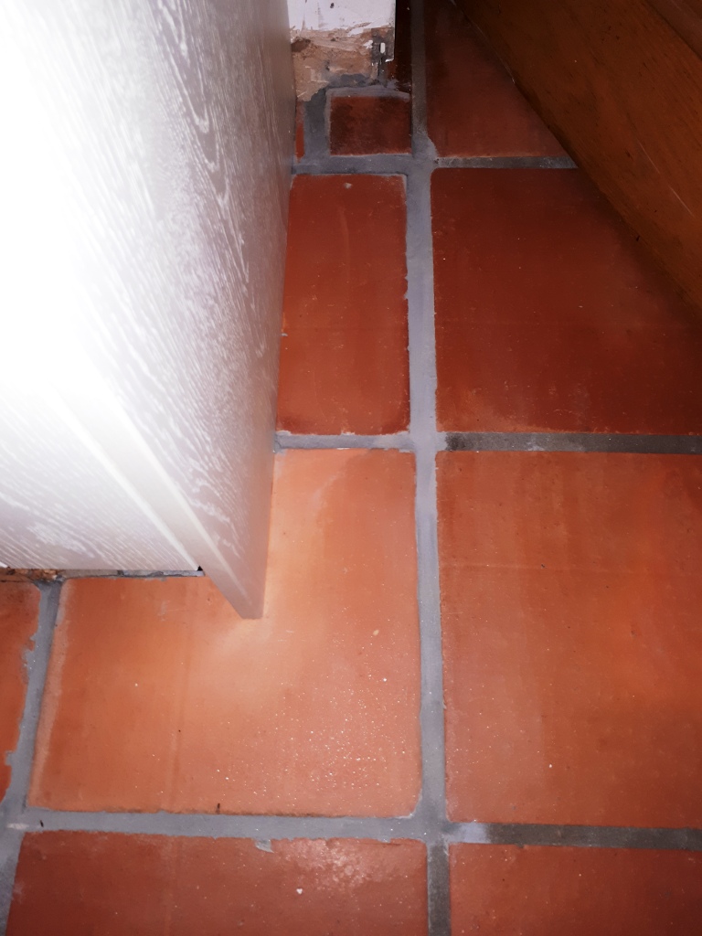 Mexican Terracotta Tiles After Grout Cleaning Redditch