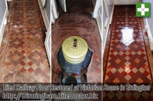 Victorian Tiled Hallway Floor Before After Restoration Erdington