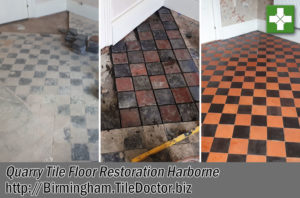 Quarry Tiled Floor Before After Restoration Harborne