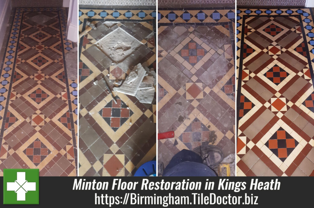 Minton Hallway Floor Before and After Restoration Kings Heath