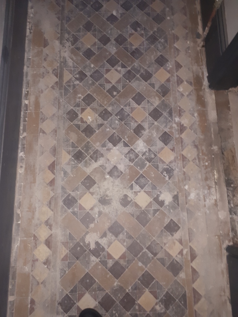 Victorian Tiled Hallway Before Restoration Smethwick