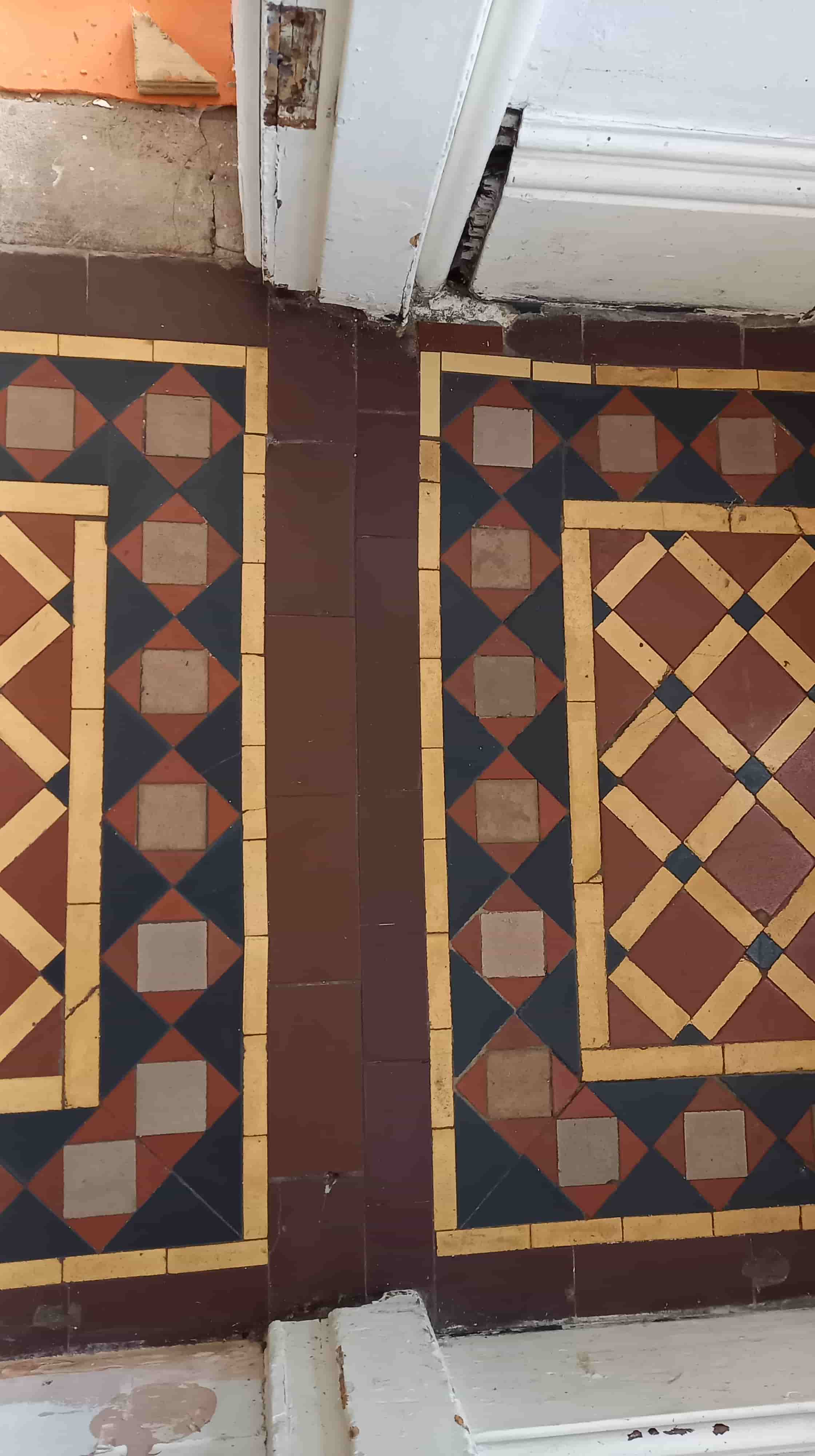 Edwardian Tiled Floor After Restoration Bearwood