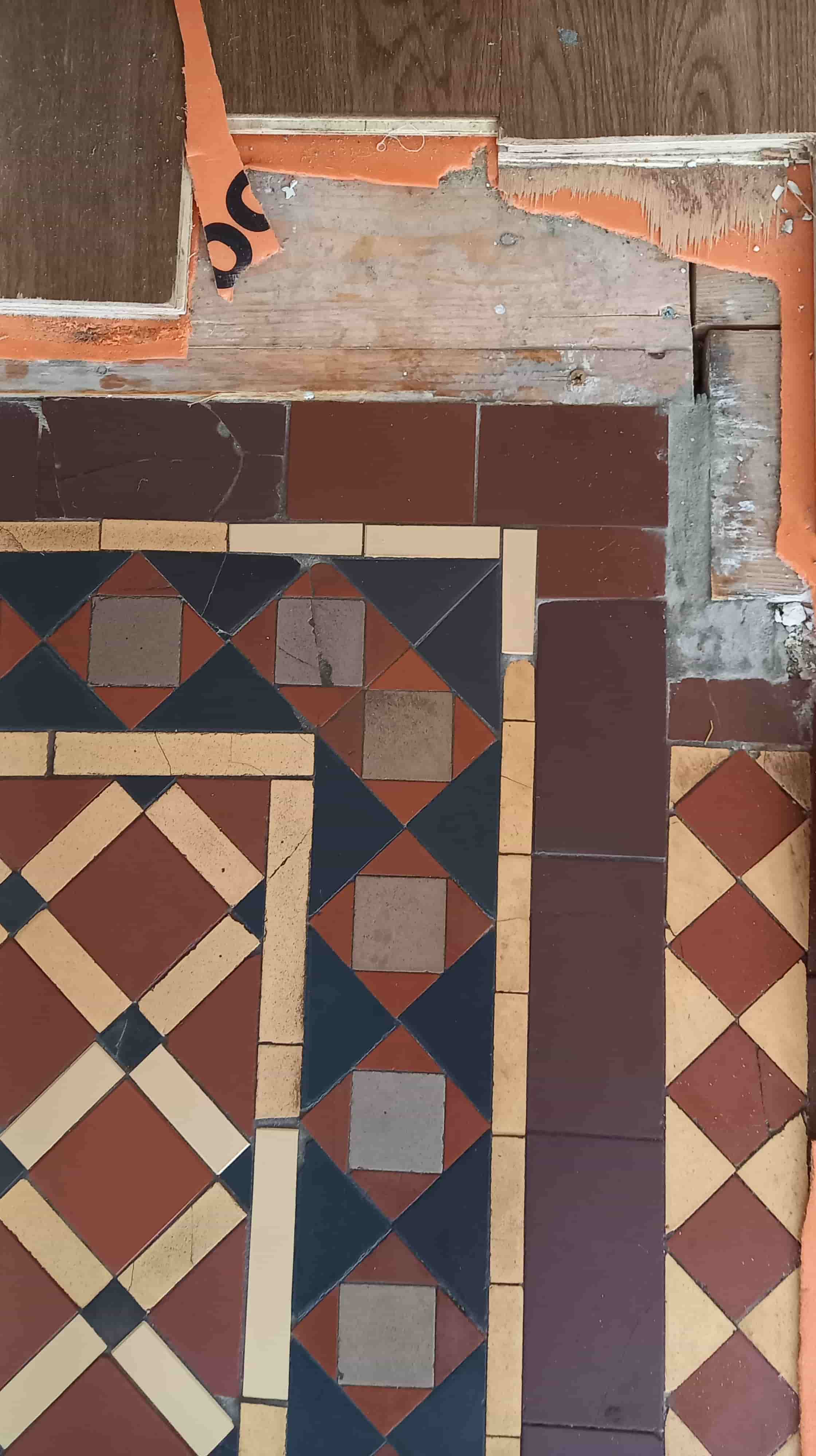 Edwardian Tiled Floor After Restoration Bearwood