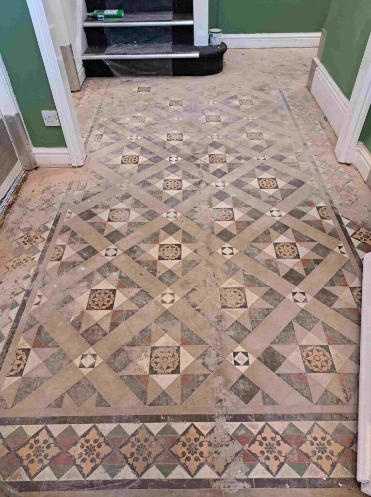 Victorian Hallway Floor Before Cleaning Wolverhampton
