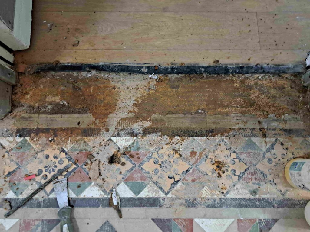 Victorian Hallway Floor Before Cleaning Wolverhampton